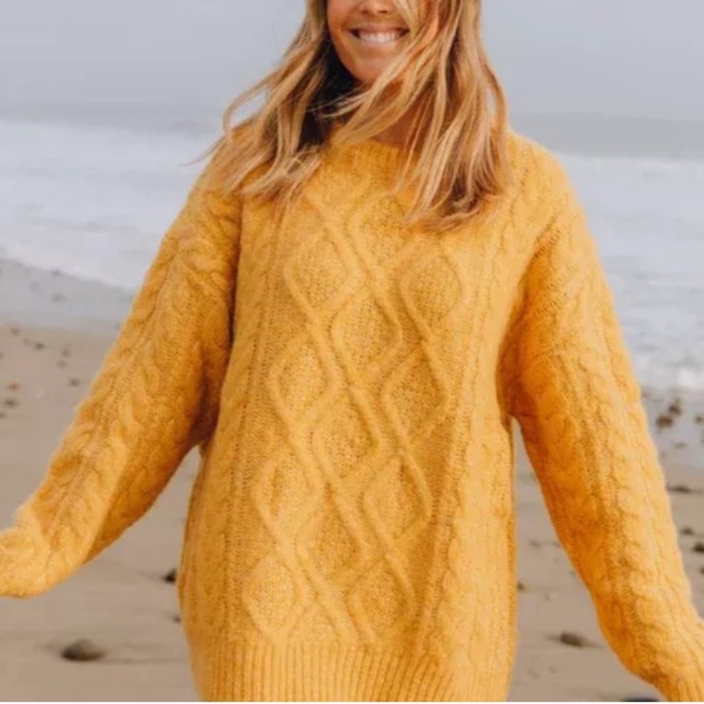 DAILY DRILLS OVERSIZED KNIT SWEATER YELLOW XS/S WOOL